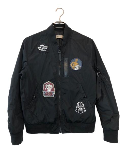 COACH（コーチ）COACH (コーチ) STAR WARS (スターウォーズ) MA-1 パッチ フライトジャケット ブラック サイズ:Mの古着・服飾アイテム