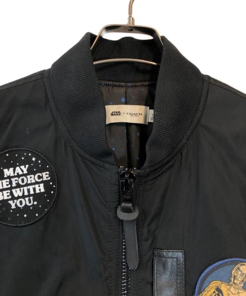 COACH（コーチ）COACH (コーチ) STAR WARS (スターウォーズ) MA-1 パッチ フライトジャケット ブラック サイズ:Mの古着・服飾アイテム