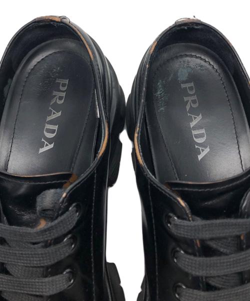 PRADA（プラダ）PRADA (プラダ) モノリスダービーシューズ ブラック サイズ:10の古着・服飾アイテム