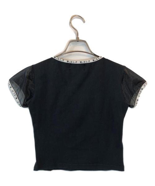 W.&L.T（ウォルト）W.&L.T (ウォルト) ロゴプリントシアーカットソー ブラック サイズ:不明の古着・服飾アイテム