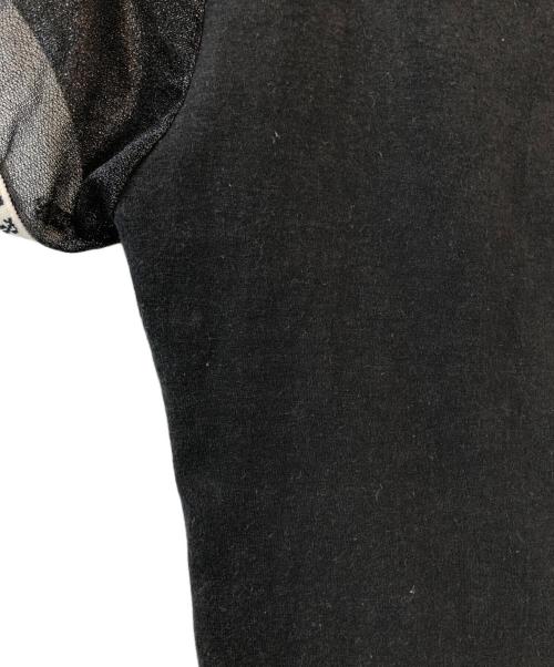 W.&L.T（ウォルト）W.&L.T (ウォルト) ロゴプリントシアーカットソー ブラック サイズ:不明の古着・服飾アイテム