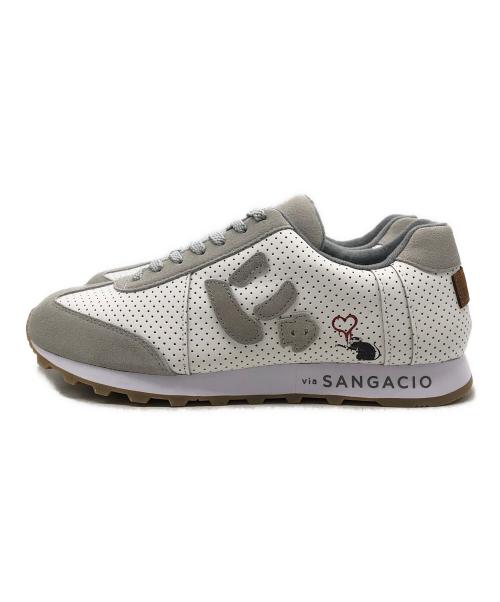 via SANGACIO（ヴィア・サンガチオ）VIA SANGACIO (ヴィア・サンガチオ) BANKSY (バンクシー) Brandalised (ブランダライズド) ローカットスニーカー グレー サイズ:US9の古着・服飾アイテム