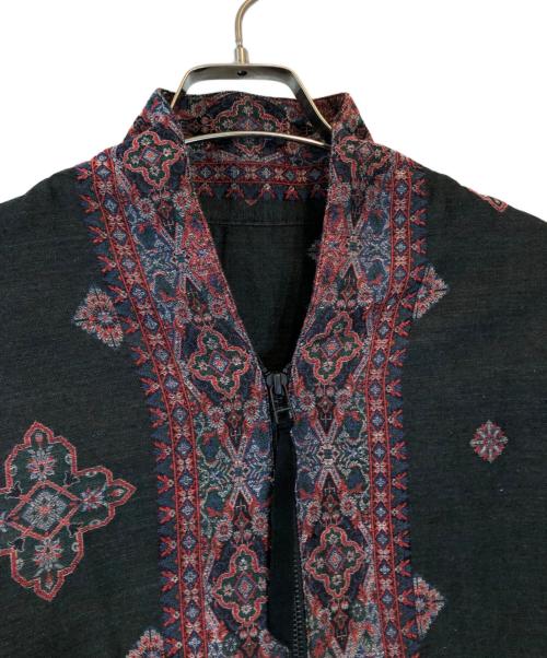 YANTOR（ヤントル）YANTOR (ヤントル) KHADI SILK ジップジャケット レッド サイズ:Mの古着・服飾アイテム