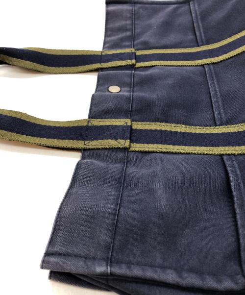 HERMES（エルメス）HERMES (エルメス) キャンバストートバッグ ネイビーの古着・服飾アイテム