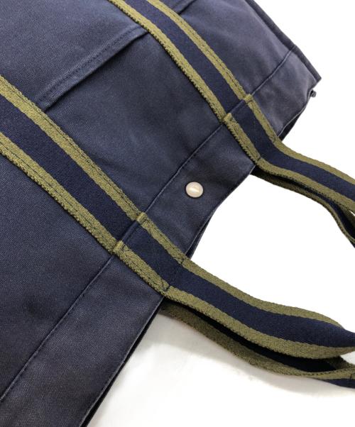 HERMES（エルメス）HERMES (エルメス) キャンバストートバッグ ネイビーの古着・服飾アイテム