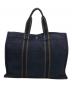 HERMES (エルメス) キャンバストートバッグ ネイビー：13000円