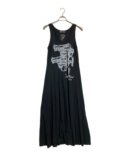 Andy Warhol by HYSTERIC GLAMOUR（アンディーウォーホルバイヒステリックグラマー）Andy Warhol by HYSTERIC GLAMOUR (アンディーウォーホルバイヒステリックグラマー) ノースリーブワンピース ブラック サイズ:FREEの古着・服飾アイテム