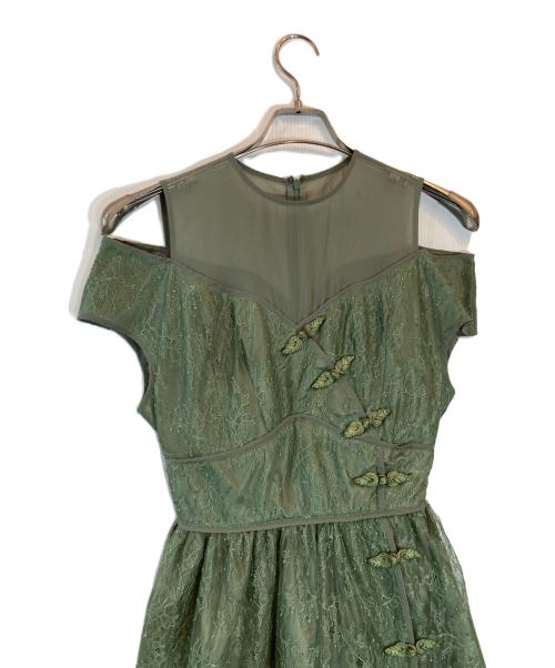 Ameri（アメリ）AMERI (アメリ) LACE KUNG FU DRESS グリーン サイズ:Sの古着・服飾アイテム