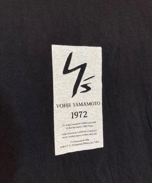 Y's（ワイズ）Y's (ワイズ) プリント半袖カットソー ブラック サイズ:4の古着・服飾アイテム