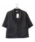 MAISON SPECIAL（メゾンスペシャル）の古着「Linen Mix Slab Standout Lapel Prime-Over Cropped-sleeve Shirt Jacket」｜グレー
