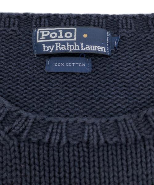 POLO RALPH LAUREN（ポロ・ラルフローレン）POLO RALPH LAUREN (ポロ・ラルフローレン) USA星条旗 コットンセーター ネイビー サイズ:Lの古着・服飾アイテム