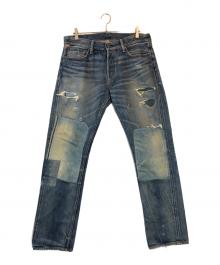 Denim & Supply Ralph Lauren（デニム＆サプライ ラルフローレン）の古着「ダメージデニムパンツ」｜インディゴ