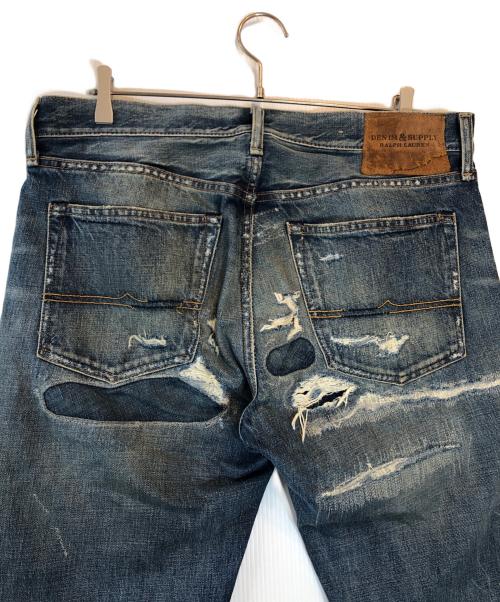 Denim & Supply Ralph Lauren（デニム＆サプライ ラルフローレン）DENIM & SUPPLY RALPH LAUREN (デニム＆サプライ ラルフローレン) ダメージデニムパンツ インディゴ サイズ:W33×L32の古着・服飾アイテム