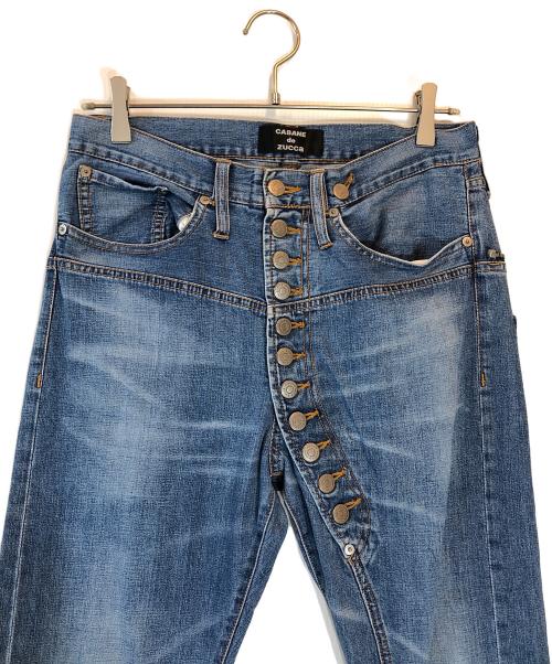 CABANE de ZUCCa（カバンドズッカ）CABANE de ZUCCa (カバンドズッカ) 11連ボタンデニムパンツ インディゴ サイズ:Mの古着・服飾アイテム