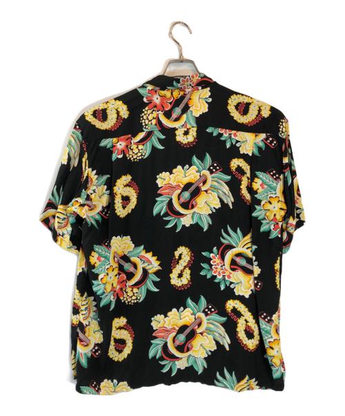 Sun Surf（サンサーフ）Sun Surf (サンサーフ) ”MACINTOSH UKULELE” HAWAIIAN SHIRT ブラック サイズ:XLの古着・服飾アイテム