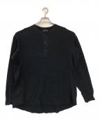 LAD MUSICIANラッドミュージシャン）の古着「THERMAL HENRY NECK PULLOVER」｜ブラック