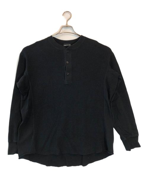 LAD MUSICIAN（ラッドミュージシャン）LAD MUSICIAN (ラッドミュージシャン) THERMAL HENRY NECK PULLOVER ブラック サイズ:42の古着・服飾アイテム
