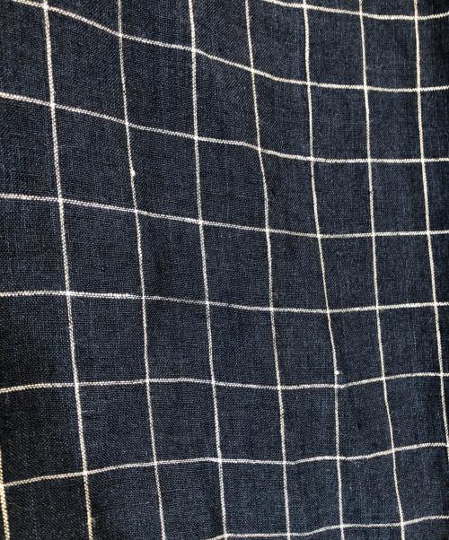 confect（コンフェクト）CONFECT (コンフェクト) リネンチェックシャツ ブルー サイズ:3の古着・服飾アイテム