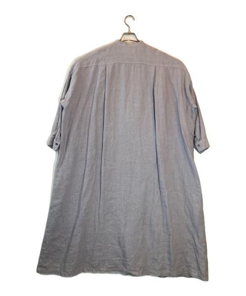nest Robe（ネストローブ）nest Robe (ネストローブ) リネン天然染めビッグシャツワンピース パープル サイズ:Fの古着・服飾アイテム