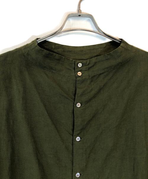 nest Robe（ネストローブ）nest Robe (ネストローブ) リネン ボトルネックドルマンブラウス カーキ サイズ:Fの古着・服飾アイテム