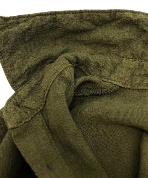 nest Robe（ネストローブ）nest Robe (ネストローブ) 近江晒 サイドギャザー ワンピース カーキ サイズ:Fの古着・服飾アイテム
