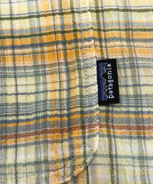 Patagonia（パタゴニア）Patagonia (パタゴニア) 半袖シアサッカーシャツ イエロー サイズ:Mの古着・服飾アイテム
