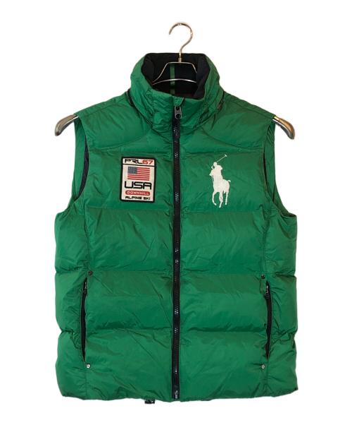 POLO RALPH LAUREN（ポロ・ラルフローレン）POLO RALPH LAUREN (ポロ・ラルフローレン) ダウンベスト グリーン サイズ:Mの古着・服飾アイテム