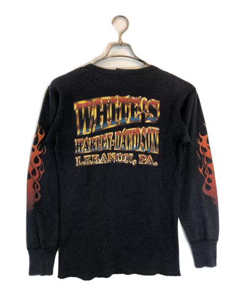 HARLEY-DAVIDSON（ハーレーダビッドソン）HARLEY-DAVIDSON (ハーレーダビッドソン) フレイムカットソー ブラック サイズ:Mの古着・服飾アイテム
