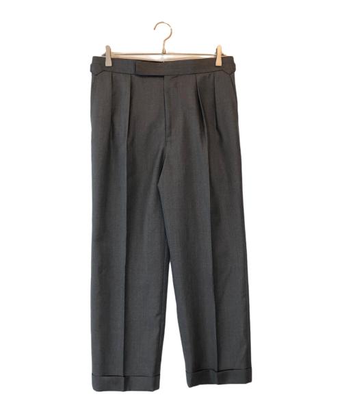 Fumiya Hirano The Trousers（フミヤ ヒラノ ザ トラウザーズ）Fumiya Hirano THE TROUSERS (フミヤ ヒラノ ザ トラウザーズ) 2タックスラックス グレー サイズ:38の古着・服飾アイテム