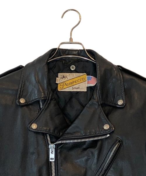 Schott（ショット）Schott (ショット) 618レザーライダースジャケット ブラック サイズ:42の古着・服飾アイテム