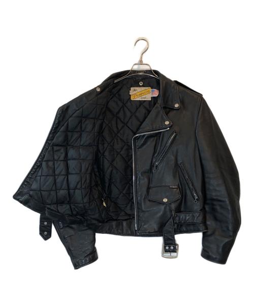 Schott（ショット）Schott (ショット) 618レザーライダースジャケット ブラック サイズ:42の古着・服飾アイテム
