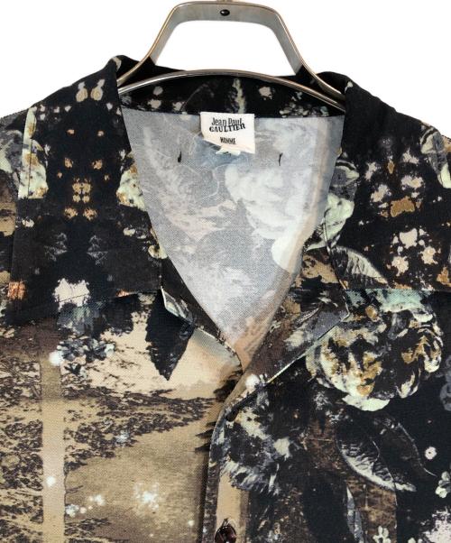 Jean Paul Gaultier homme（ジャンポールゴルチェオム）Jean Paul GAULTIER HOMME (ジャンポールゴルチェオム) 総柄シャツ ブラック サイズ:48の古着・服飾アイテム
