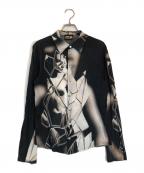 Jean Paul GAULTIERジャンポールゴルチェ）の古着「総柄シャツ」｜ブラック
