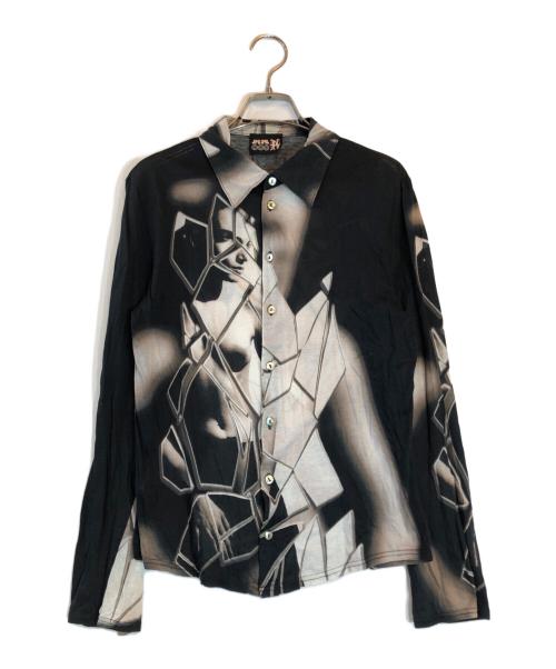 Jean Paul GAULTIER（ジャンポールゴルチェ）Jean Paul GAULTIER (ジャンポールゴルチェ) 総柄シャツ ブラック サイズ:48の古着・服飾アイテム