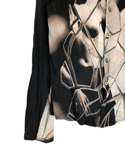 Jean Paul GAULTIER（ジャンポールゴルチェ）Jean Paul GAULTIER (ジャンポールゴルチェ) 総柄シャツ ブラック サイズ:48の古着・服飾アイテム