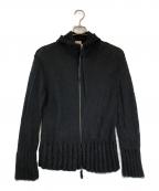 Jean Paul Gaultier hommeジャンポールゴルチェオム）の古着「ウール混ダブルジップニットパーカー」｜ブラック