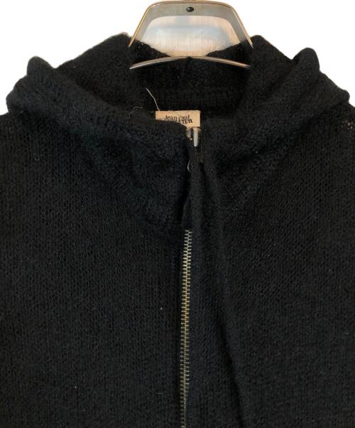 Jean Paul Gaultier homme（ジャンポールゴルチェオム）Jean Paul GAULTIER HOMME (ジャンポールゴルチェオム) ウール混ダブルジップニットパーカー ブラック サイズ:48の古着・服飾アイテム