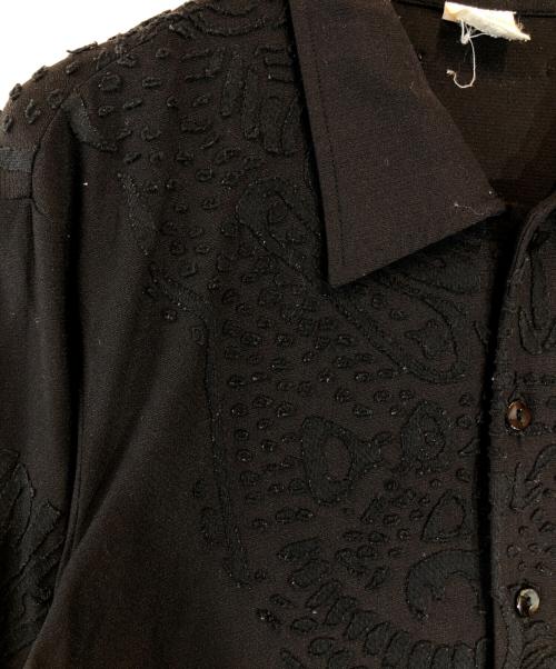 Jean Paul Gaultier homme（ジャンポールゴルチェオム）Jean Paul Gaultier homme (ジャンポールゴルチェオム) デザインシャツ ブラック サイズ:48の古着・服飾アイテム