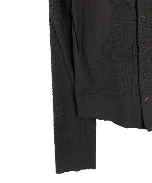 Jean Paul Gaultier homme（ジャンポールゴルチェオム）Jean Paul Gaultier homme (ジャンポールゴルチェオム) デザインシャツ ブラック サイズ:48の古着・服飾アイテム