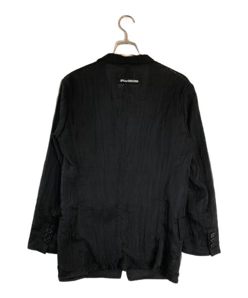 Jean Paul GAULTIER（ジャンポールゴルチェ）Jean Paul GAULTIER (ジャンポールゴルチェ) シアーメッシュドッキングジャケット ブラック サイズ:48の古着・服飾アイテム