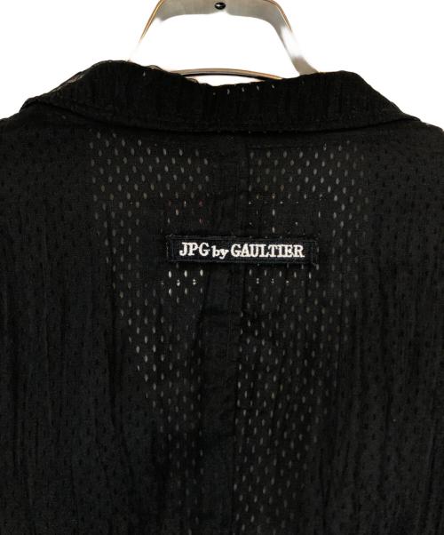 Jean Paul GAULTIER（ジャンポールゴルチェ）Jean Paul GAULTIER (ジャンポールゴルチェ) シアーメッシュドッキングジャケット ブラック サイズ:48の古着・服飾アイテム