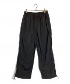 ATONエイトン）の古着「HAND DYED NYLON UTILITY PANTS」｜ブラック