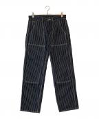 THE FLAT HEADザ・フラットヘッド）の古着「10oz ウォバッシュデニム ダブルニーペインターパンツ」｜インディゴ