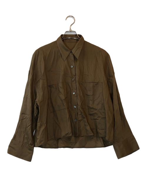 Plage（プラージュ）Plage (プラージュ) RAMIE LYOCELL CROPPED シャツ 2 ブラウン サイズ:下記参照の古着・服飾アイテム