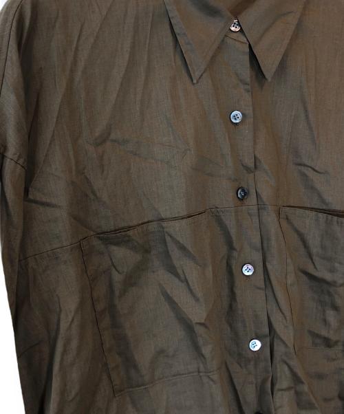 Plage（プラージュ）Plage (プラージュ) RAMIE LYOCELL CROPPED シャツ 2 ブラウン サイズ:下記参照の古着・服飾アイテム
