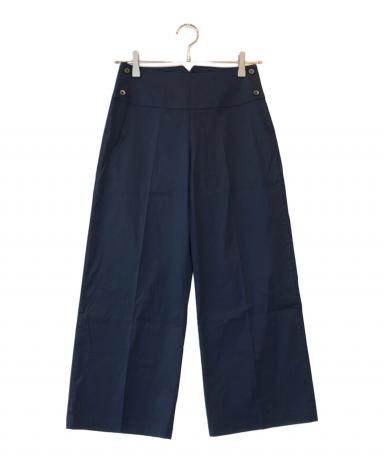 中古・古着通販】PRADA (プラダ) バックリボンワイドパンツ ネイビー