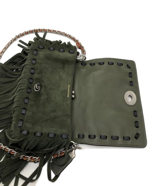 COACH（コーチ）COACH (コーチ) スエードフリンジショルダーバッグ グリーンの古着・服飾アイテム