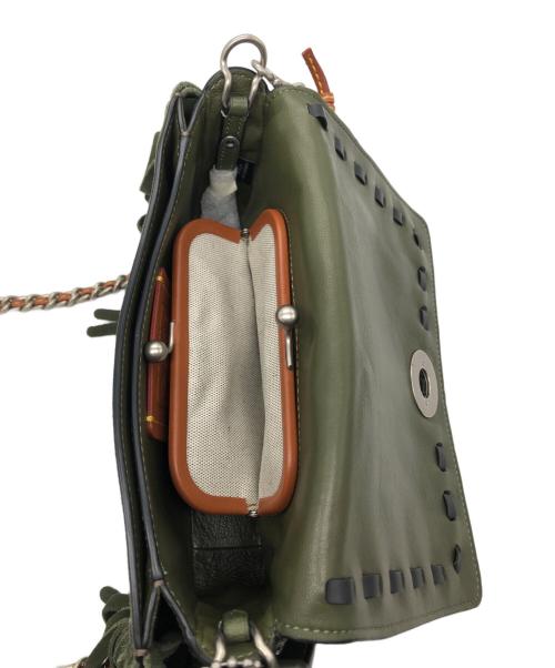 COACH（コーチ）COACH (コーチ) スエードフリンジショルダーバッグ グリーンの古着・服飾アイテム