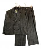 Ballsy.Brothersボールジーブラザーズ）の古着「Western check & stripe setup」｜ブラウン