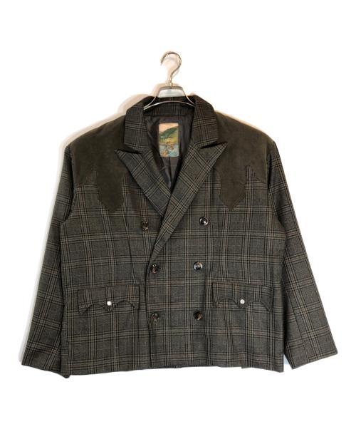 Ballsy.Brothers（ボールジーブラザーズ）Ballsy.Brothers (ボールジーブラザーズ) Western check & stripe setup ブラウン サイズ:Lの古着・服飾アイテム